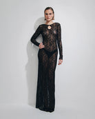 Abito lungo Alicia in merletto nero - YES SHOPBeachwearMATINEE'DM7020-XXS