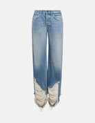Jeans Jackline in denim chiaro con fondo sfrangiato - YES SHOPJeansDONDUPDP427/DD/DF0283D/MB5-W24