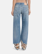 Jeans Jackline in denim chiaro con fondo sfrangiato - YES SHOPJeansDONDUPDP427/DD/DF0283D/MB5-W24