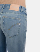 Jeans Jackline in denim chiaro con fondo sfrangiato - YES SHOPJeansDONDUPDP427/DD/DF0283D/MB5-W24