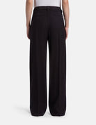 Pantalone Abby wide leg nero in gabardina di viscosa - YES SHOPPantaloniDONDUPDP883/IF0049D-IT 341730472950871