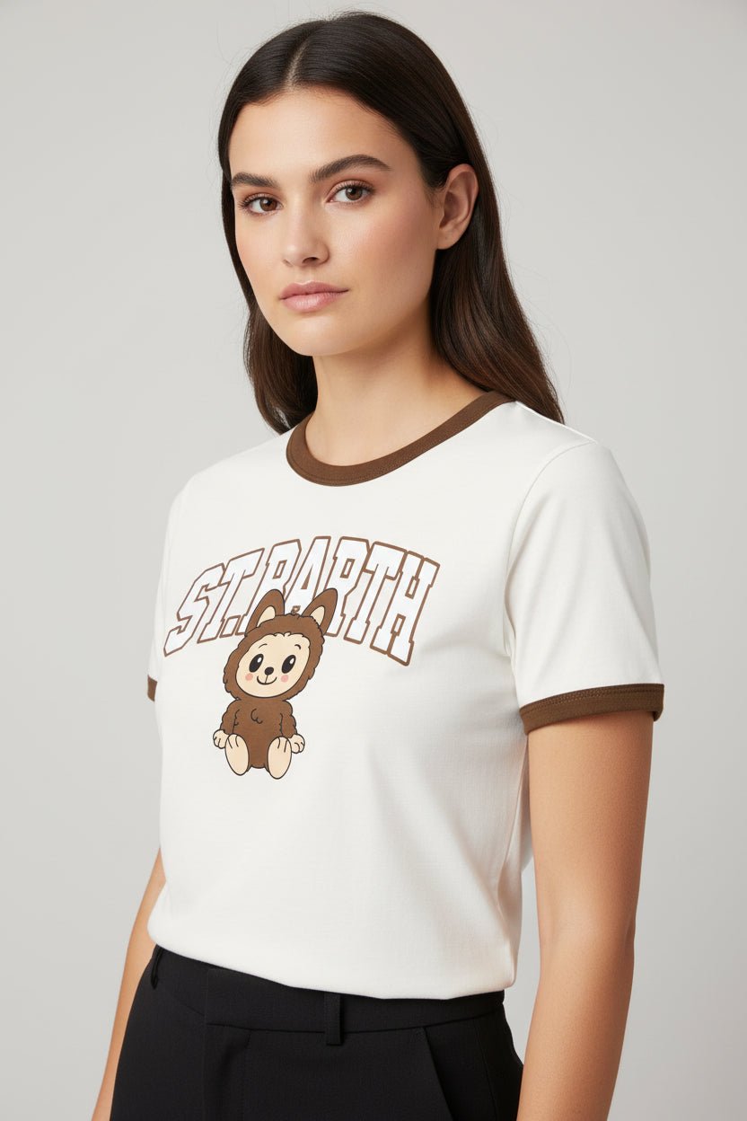 T-shirt Emilie slim fit bianca stampa Puppy charm - YES SHOPT-shirtMC2 SAINT BARTHEMI0003/09068L-XXS7568349676771