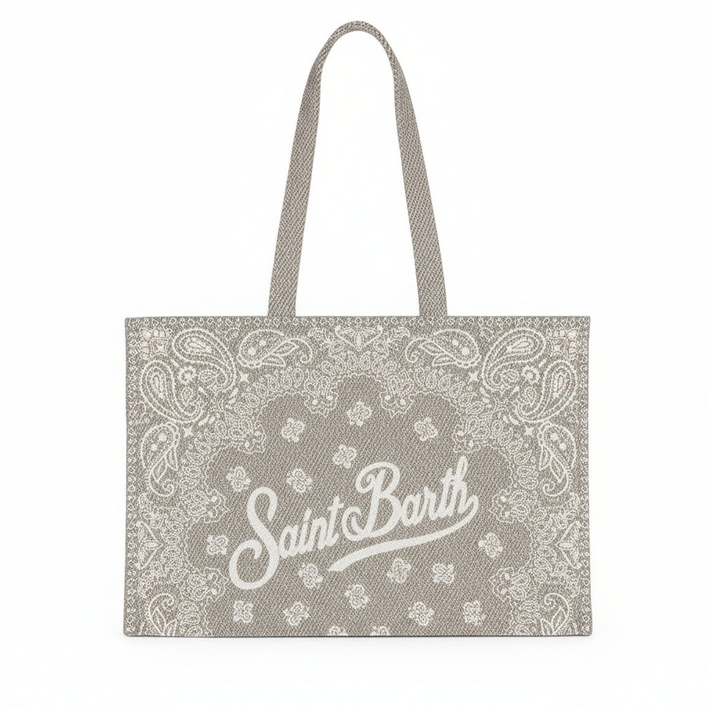 Borsa Essentials in canvas di cotone beige stampa bandana - YES SHOPBorse a spallaMC2 SAINT BARTHEBAGN006/09193L-Taglia unica3525104964771