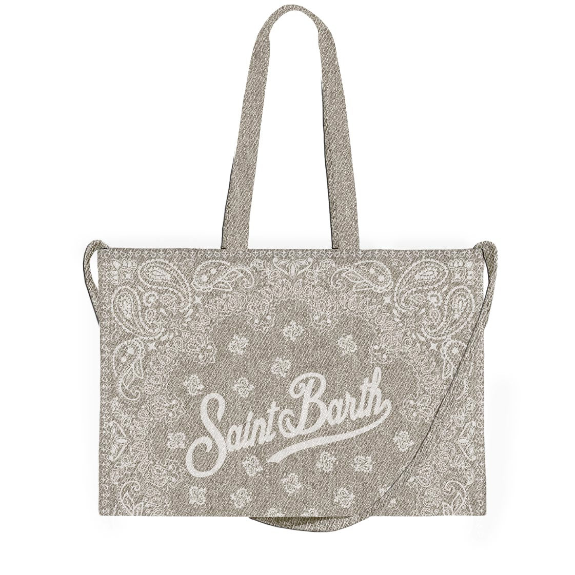 Borsa Essentials in canvas di cotone beige stampa bandana - YES SHOPBorse a spallaMC2 SAINT BARTHEBAGN006/09193L-Taglia unica3525104964771