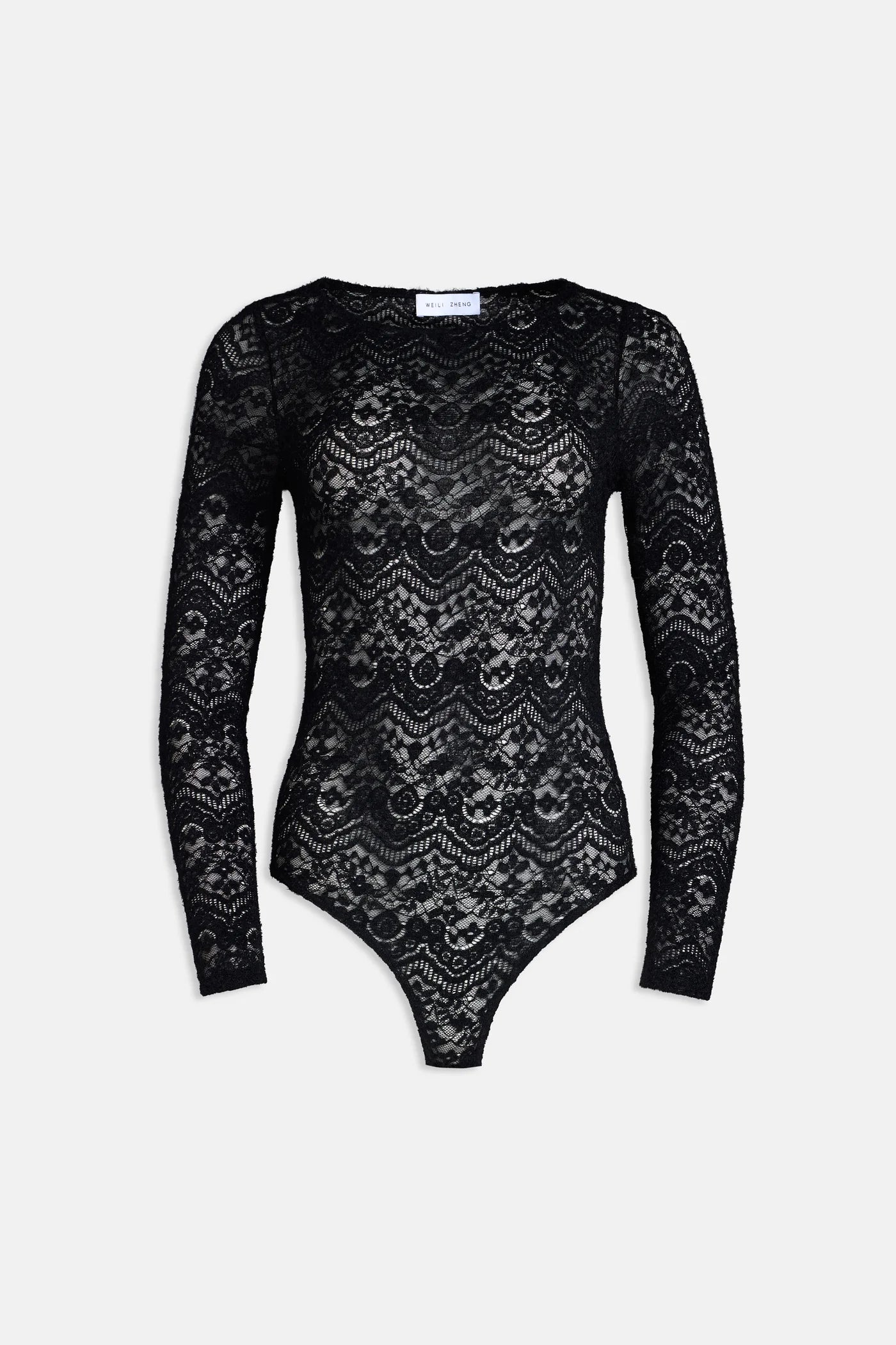 Body Girocollo in Pizzo Nero