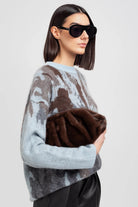 Clutch in ecopelliccia marrone - YES SHOPClutchWEILI ZHENGF26AS13-Taglia unica
