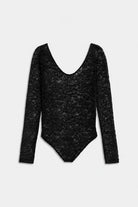 Body scollo a barca in pizzo nero - YES SHOPBodyWEILI ZHENGF26BS02-6