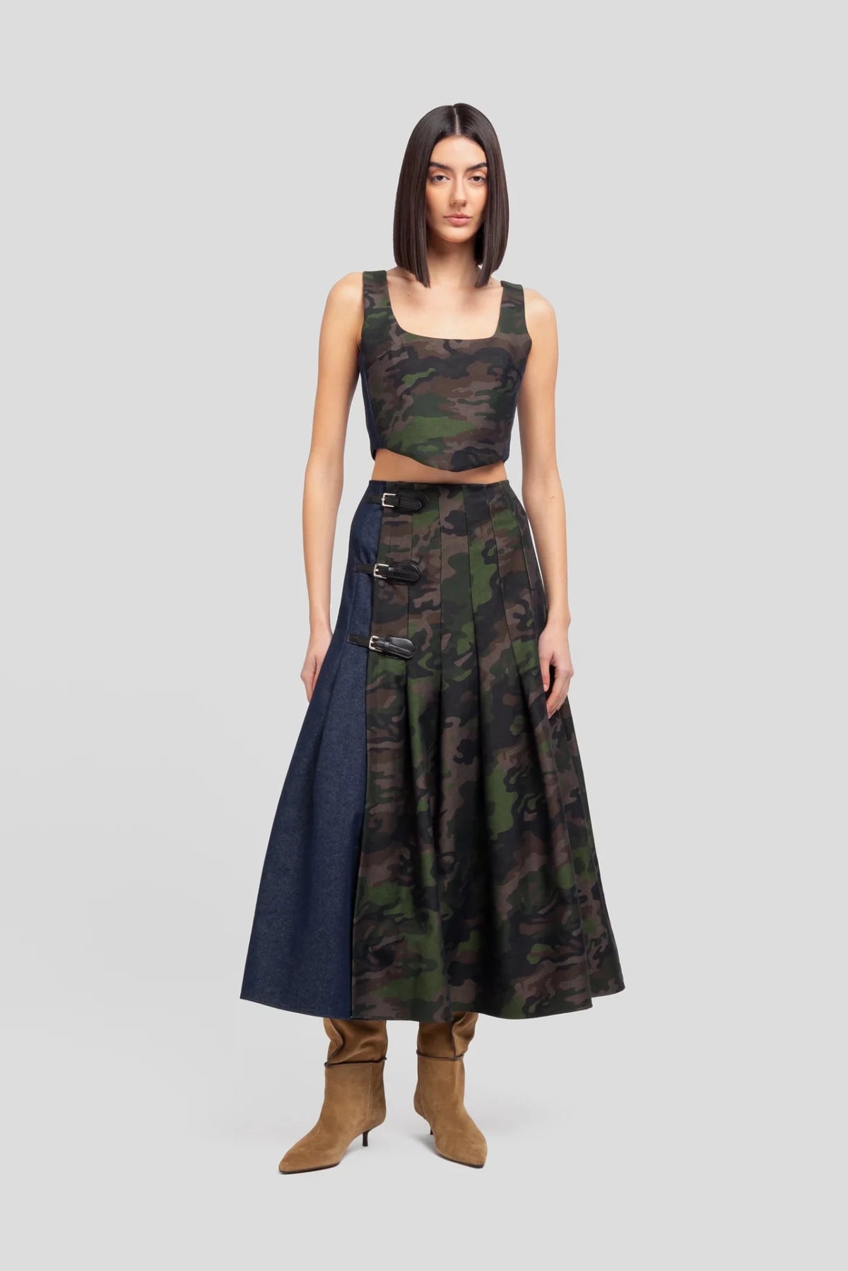 Top corsetto camouflage verde - YES SHOPTopWEILI ZHENGF26CT01-6