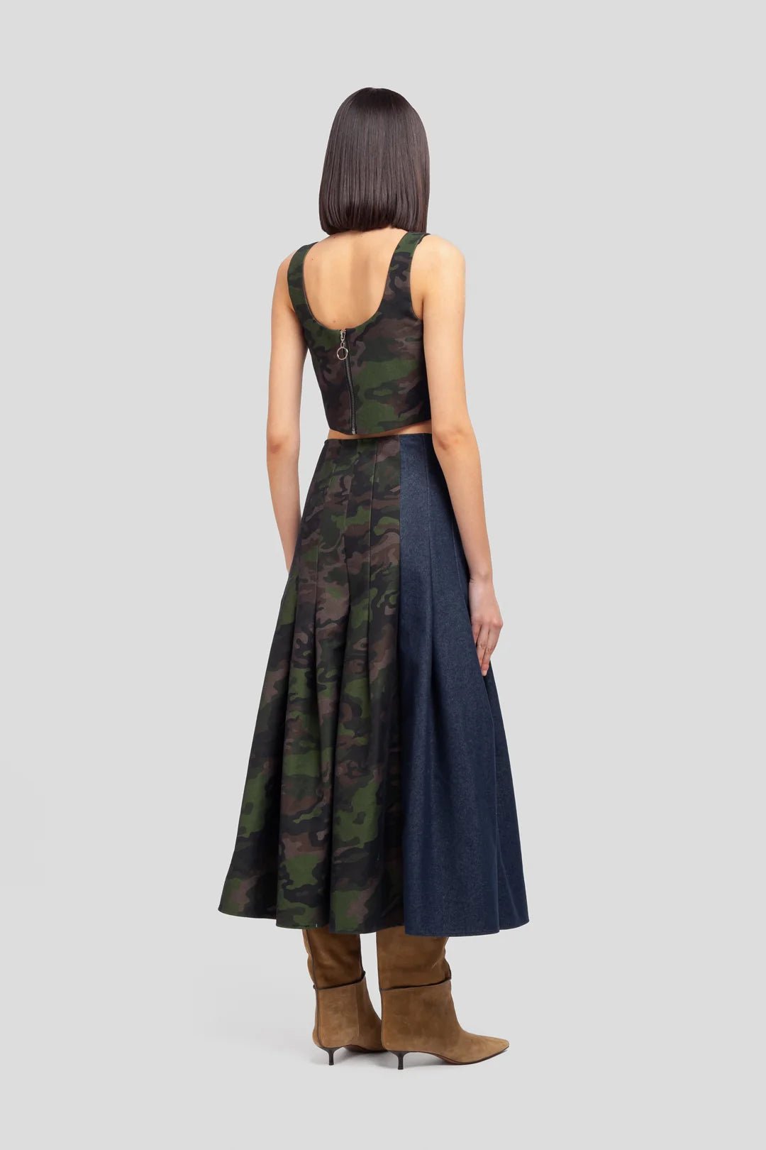 Top corsetto camouflage verde - YES SHOPTopWEILI ZHENGF26CT01-6