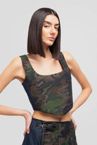 Top corsetto camouflage verde - YES SHOPTopWEILI ZHENGF26CT01-6