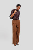 Camicia boxy in paillettes marrone - YES SHOPCamicieWEILI ZHENGF26CT08-6