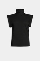 Top dolcevita smanicato nero con spalline - YES SHOPTopWEILI ZHENGF26CT12-6