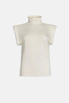 Top dolcevita smanicato panna con spalline - YES SHOPTopWEILI ZHENGF26CT12-6