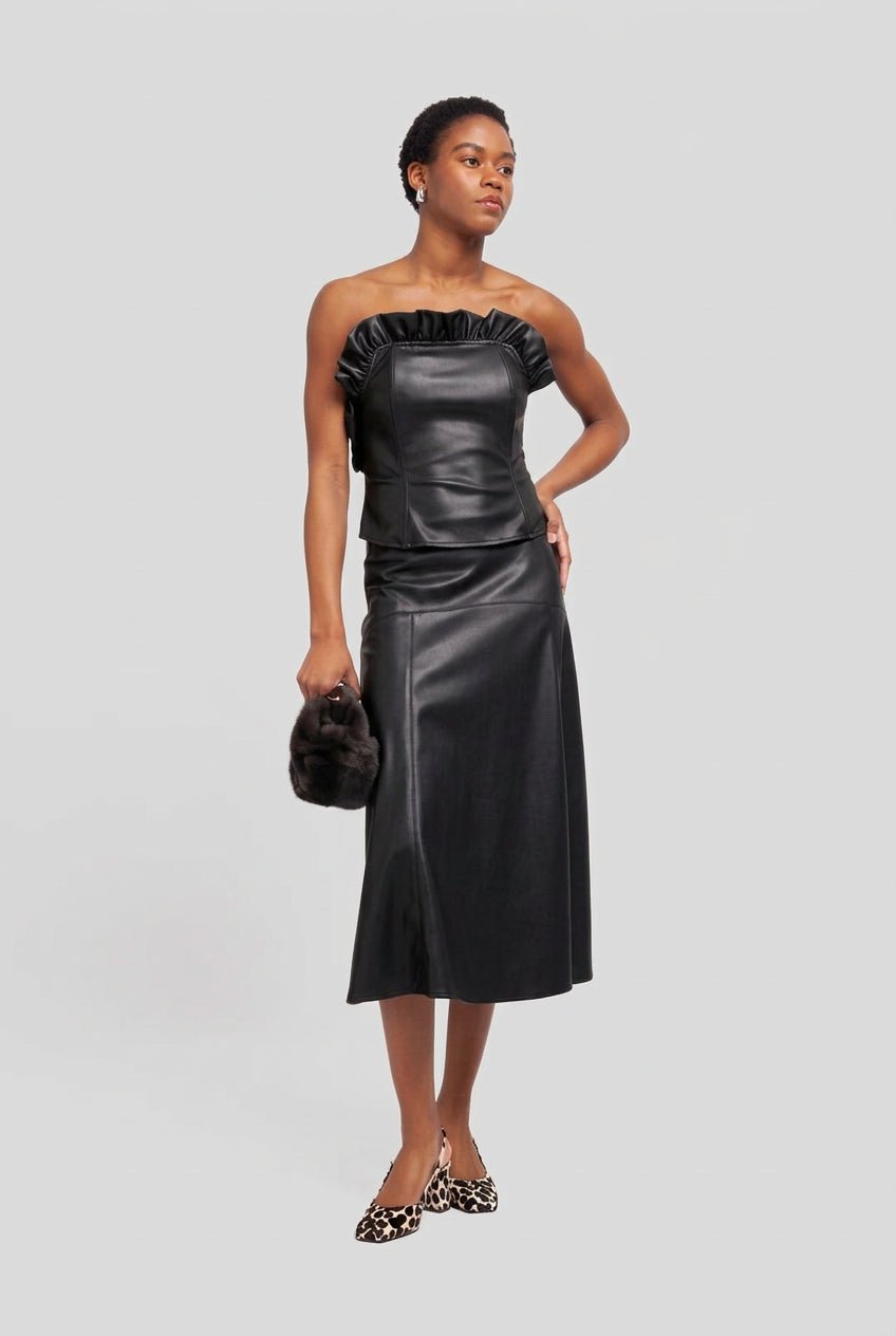 Top corsetto nero con rouches - YES SHOPTopWEILI ZHENGF26CT15-6