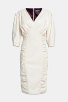 Abito midi latte con arricciature - YES SHOPAbitiWEILI ZHENGF26DL05-6