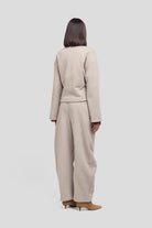 Pantalone in felpa barrel leg grigio - YES SHOPPantaloni tutaWEILI ZHENGF26FC05-6