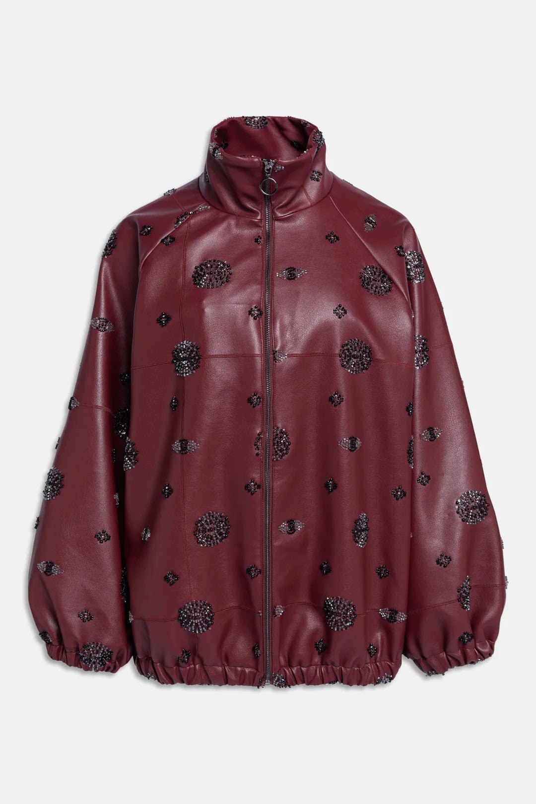 Bomber vino in ecopelle con applicazioni - YES SHOPGiubbottiWEILI ZHENGF26JK18-6