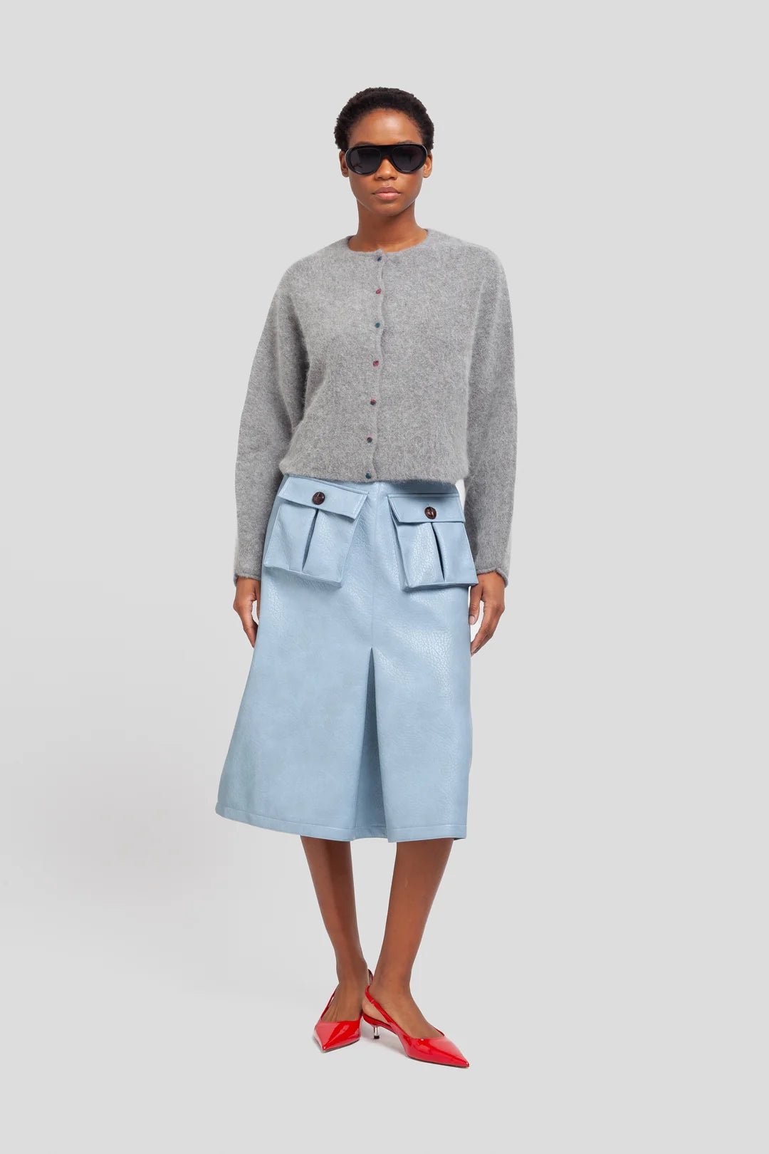 Cardigan in maglia grigio - YES SHOPCardiganWEILI ZHENGF26KC02-6