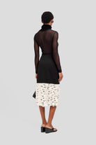 Dolcevita in mesh nero con collo in velluto - YES SHOPMaglieWEILI ZHENGF26LT04-6