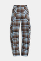 Pantalone cargo in tartan verde e azzurro - YES SHOPPantaloniWEILI ZHENGF26PL12-6