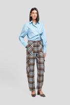 Pantalone cargo in tartan verde e azzurro - YES SHOPPantaloniWEILI ZHENGF26PL12-6