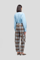 Pantalone cargo in tartan verde e azzurro - YES SHOPPantaloniWEILI ZHENGF26PL12-6