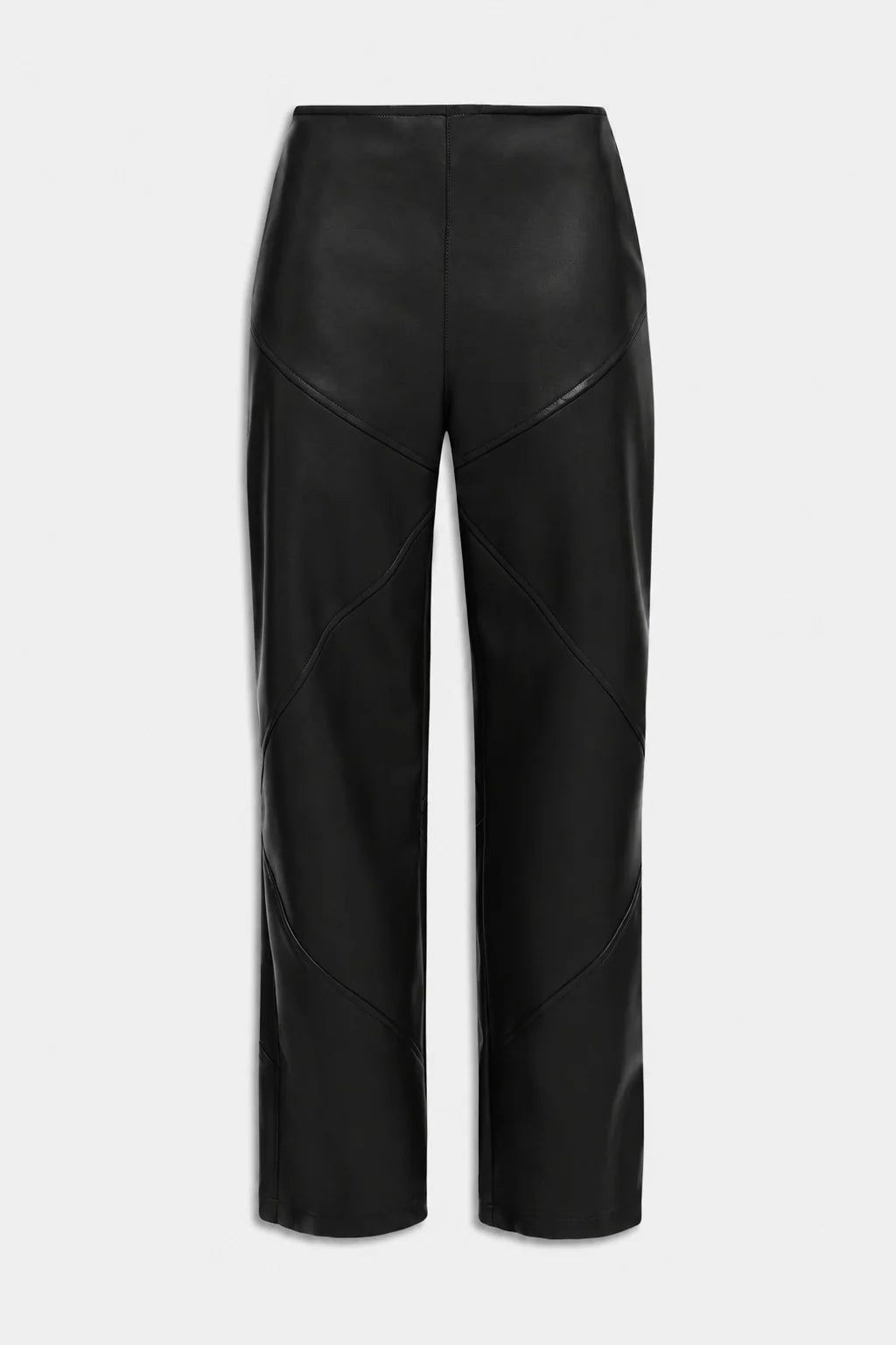 Pantalone gamba dritta in nappa nero - YES SHOPPantaloniWEILI ZHENGF26PL20-6