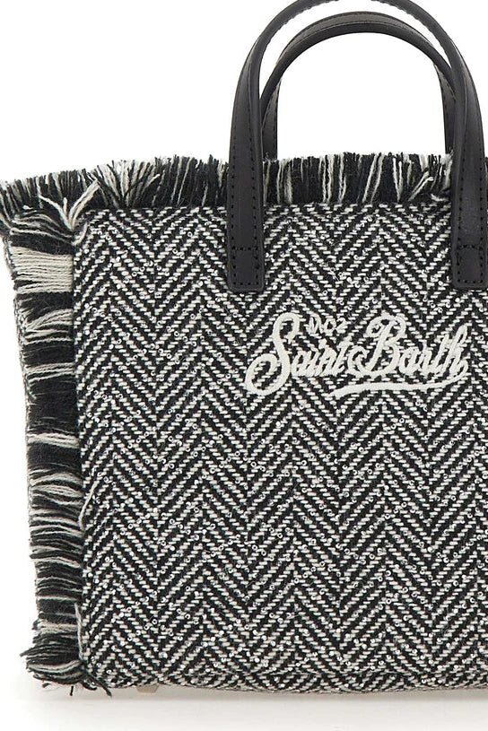 Borsa Vanity mini in lana nera spigata con strass - YES SHOPBorse a tracollaMC2 SAINT BARTHVAMI031/00472M-Taglia unica