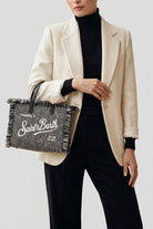 Borsa Vanity mini in lana nera spigata con strass - YES SHOPBorse a tracollaMC2 SAINT BARTHVAMI031/00472M-Taglia unica