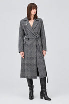 Cappotto monopetto lungo in principe di galles grigio - YES SHOPCappottiOTTOD'AMEDJ0084-IT 343852799140971