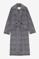 Cappotto monopetto lungo in principe di galles grigio - YES SHOPCappottiOTTOD'AMEDJ0084-IT 343852799140971