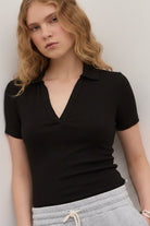 Polo a costine nera - YES SHOPPoloOTTOD'AMEDM8155-XXS3089611323771