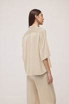 Camicia latte in raso di viscosa - YES SHOPCamicieOTTOD'AMEDC5234-IT 34