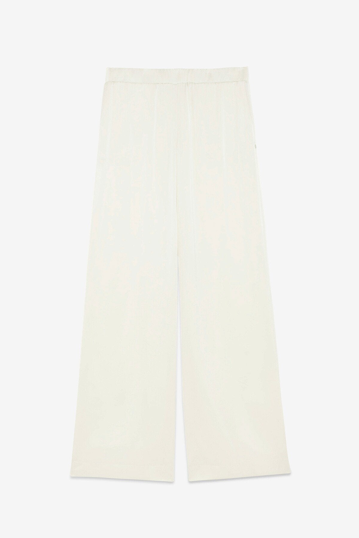 Pantaloni a palazzo latte satin in raso di viscosa - YES SHOPPantaloniOTTOD'AMEDP9661-IT 34