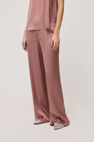 Pantaloni a palazzo rosa antico satin in raso di viscosa - YES SHOPPantaloniOTTOD'AMEDP9661-IT 343618072950871