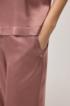 Pantaloni a palazzo rosa antico satin in raso di viscosa - YES SHOPPantaloniOTTOD'AMEDP9661-IT 343618072950871