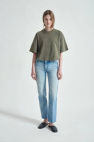T-shirt girocollo boxy grigio salvia - YES SHOPT-shirtGRIFONIG1AB0052-XXS9302456742771