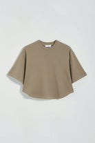 T-shirt girocollo boxy tortora - YES SHOPT-shirtGRIFONIG1AB0052-XXS1202456742771