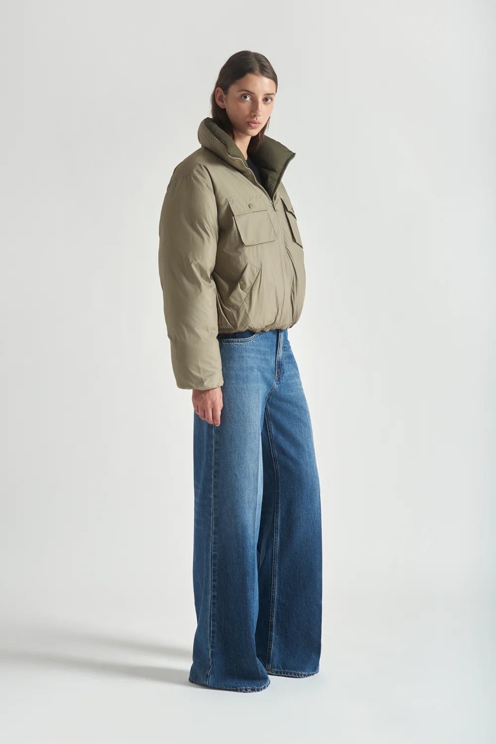 Piumino crop Pine verde militare reversibile - YES SHOPGiubbottiGRIFONIG1AC0002-XXS9049488567871