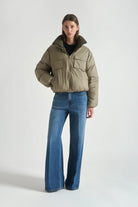Piumino crop Pine verde militare reversibile - YES SHOPGiubbottiGRIFONIG1AC0002-XXS9049488567871