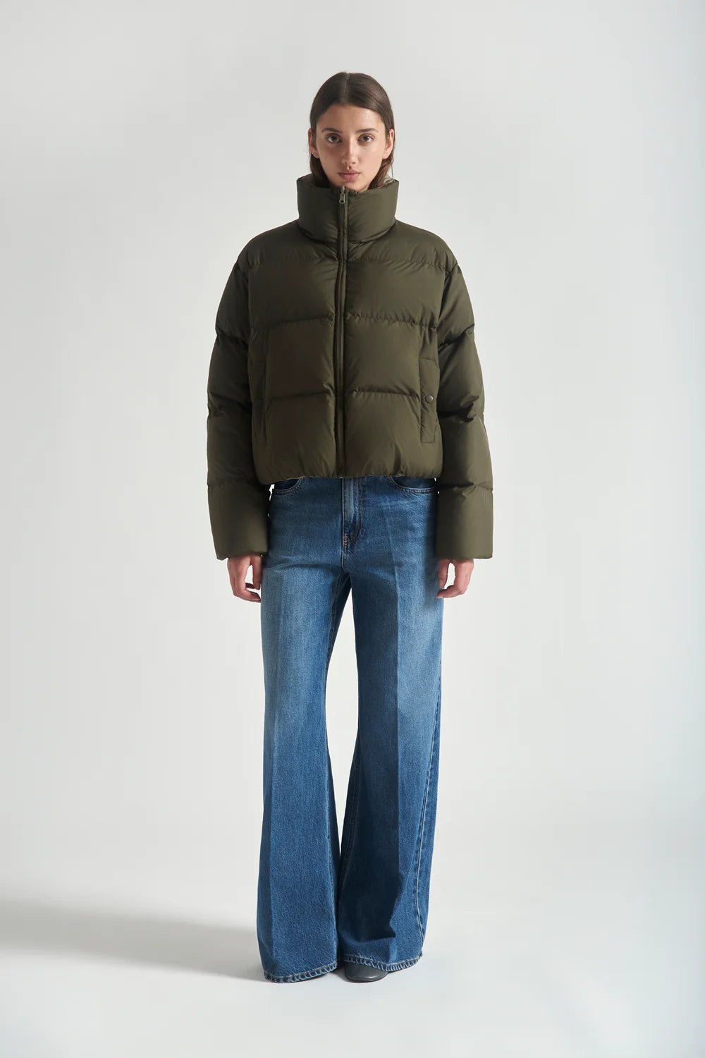 Piumino crop Pine verde militare reversibile - YES SHOPGiubbottiGRIFONIG1AC0002-XXS9049488567871