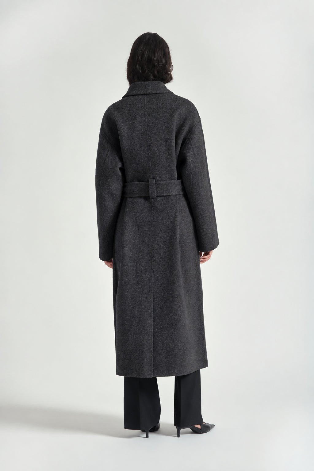 Cappotto vestaglia Coralia antracite con spilla gioiello - YES SHOPCappottiGRIFONIG1AC0027-IT 38/407870700160971