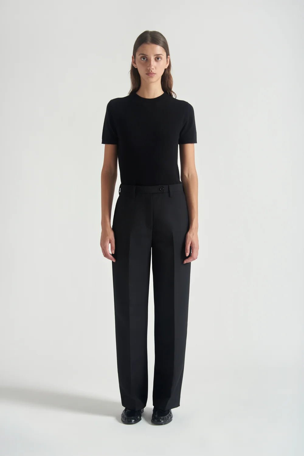 Pantalone Phaedra gamba dritta nero - YES SHOPPantaloniGRIFONIG1AC0086-IT 38/406080700160971