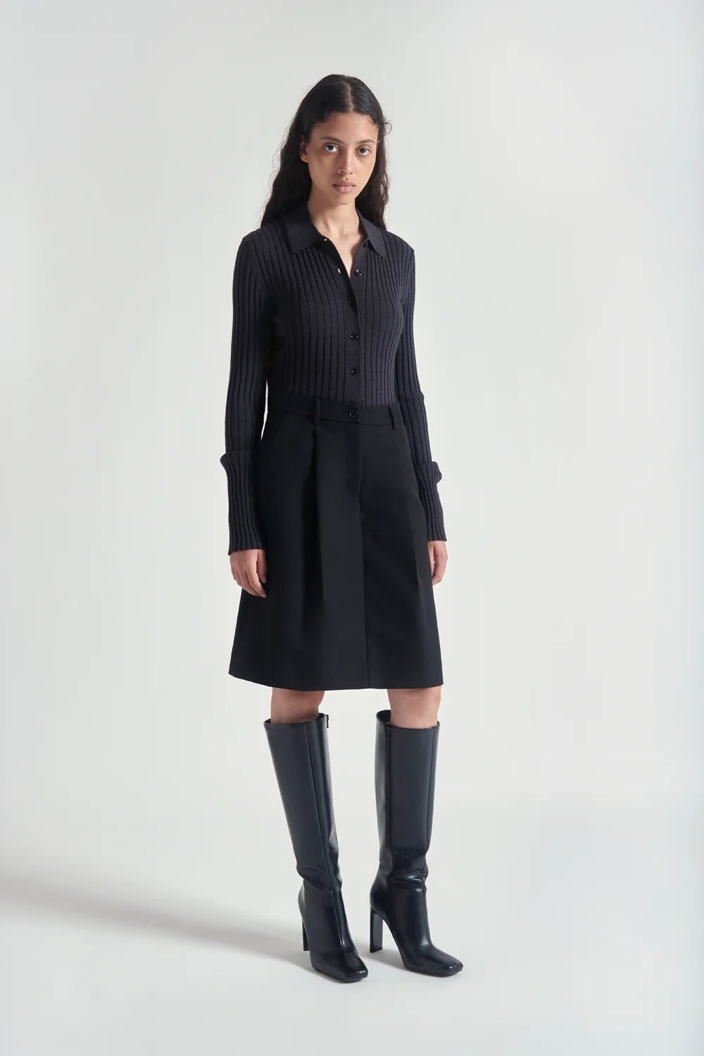 Gonna Gordelia dritta midi nera - YES SHOPGonneGRIFONIG1AC0095-IT 38/405280700160971