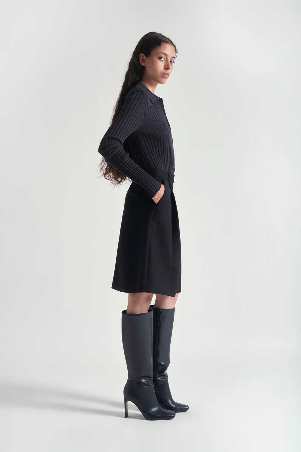 Gonna Gordelia dritta midi nera - YES SHOPGonneGRIFONIG1AC0095-IT 38/405280700160971