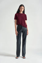 T-shirt Meilin in lana rasata borgogna - YES SHOPT-shirtGRIFONIG3AC0026-XXS7539488567871