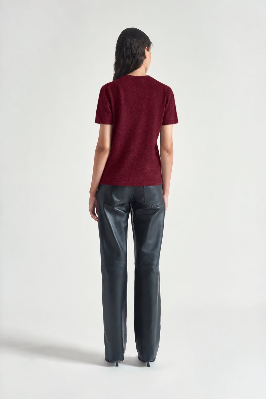 T-shirt Meilin in lana rasata borgogna - YES SHOPT-shirtGRIFONIG3AC0026-XXS7539488567871