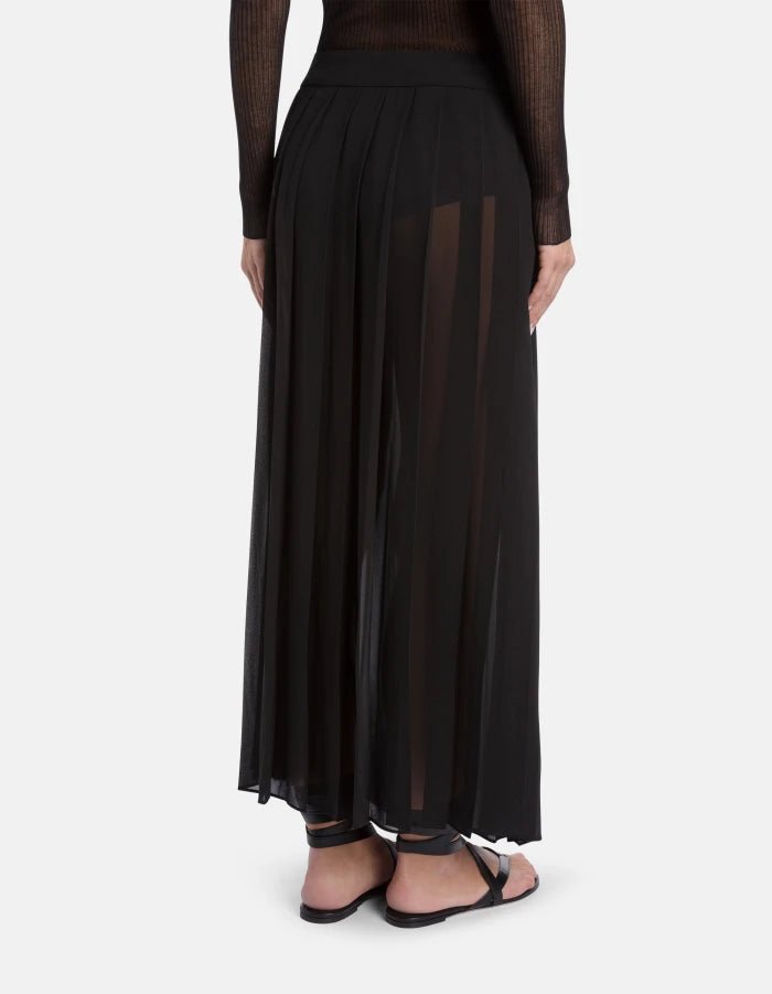 Gonna lunga plissettata in georgette nera - YES SHOPGonneDONDUPG623/DD/OF0202D/XXX/999-IT 344427000943771