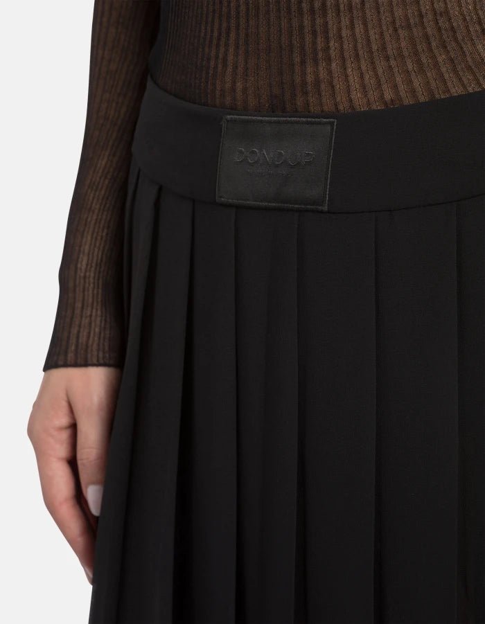 Gonna lunga plissettata in georgette nera - YES SHOPGonneDONDUPG623/DD/OF0202D/XXX/999-IT 344427000943771