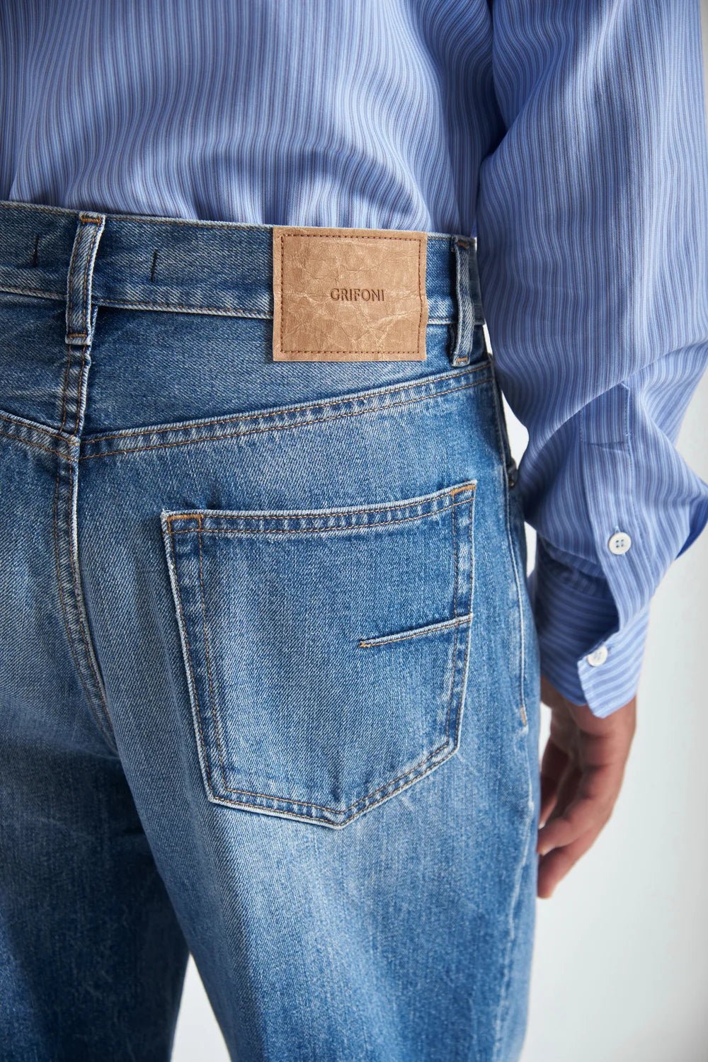 Jeans regular fit chiaro con venature - YES SHOPJeansGRIFONIG6AC0031-W293606755091971